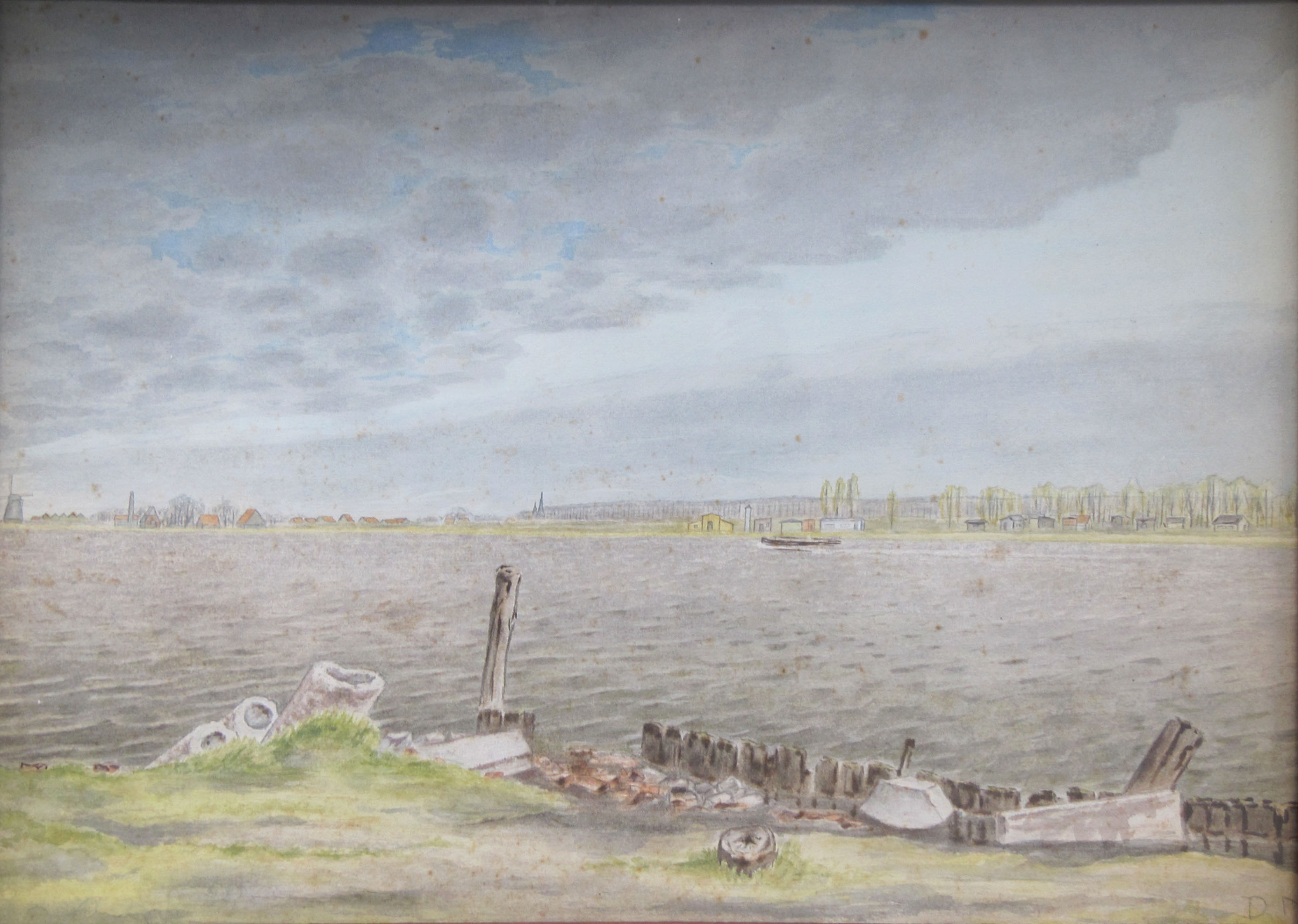 Dirk Hidde Nijland (1881-1955) ,Riviergezicht